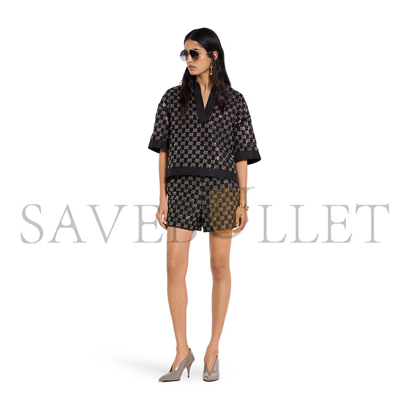 GUCCI WOOL TWEED LAMÉ TOP 846682